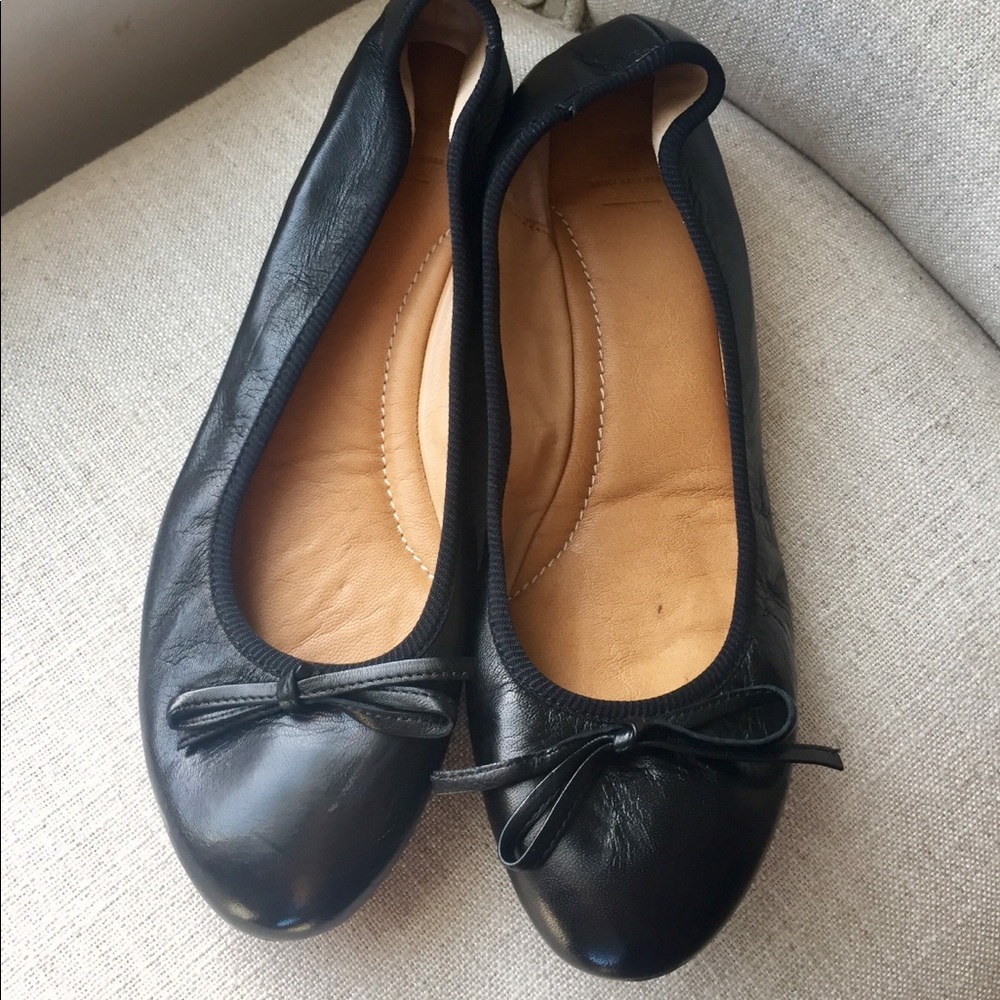 Benci Brothers Leather Ballet Flats